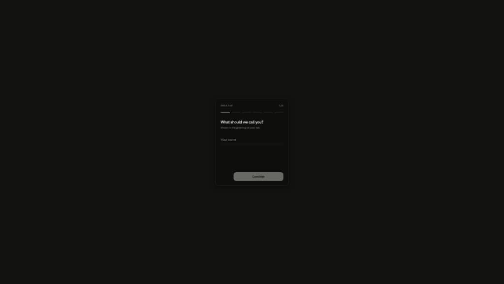 OmniTab first-run setup wizard